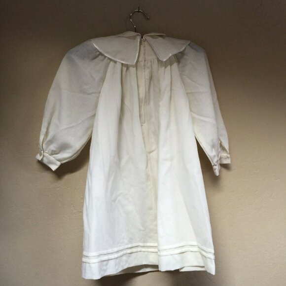 Vintage Confezioni Anotarnicola Bimbi Kids Sz 55 Dress Embroidered Collar Pleats - Picture 2 of 9